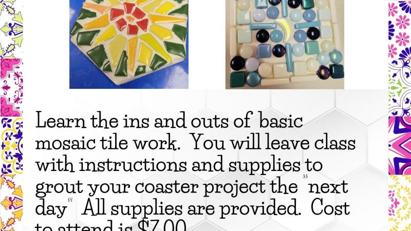 Mosaic Tile Coaster Class