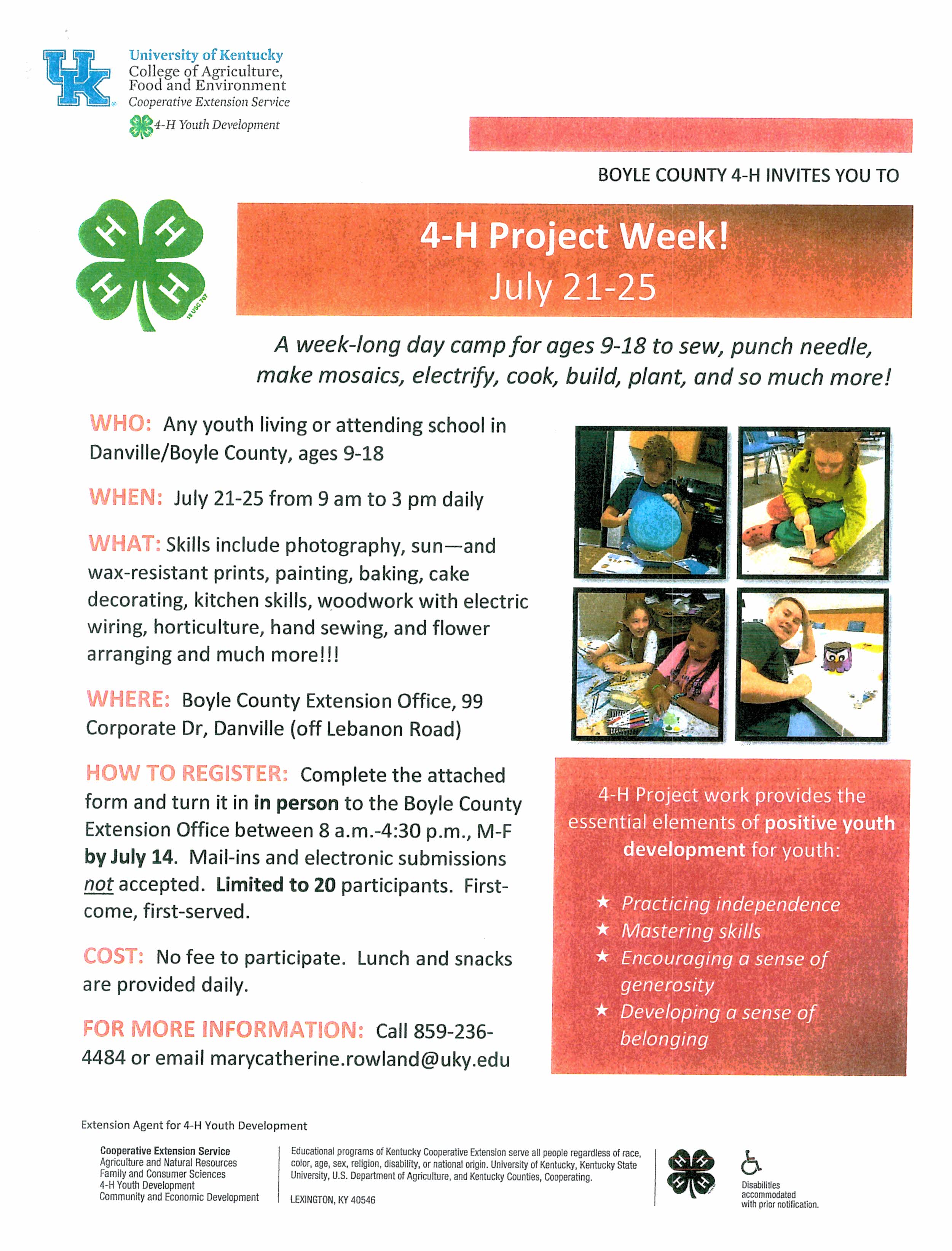 4-H Project Week