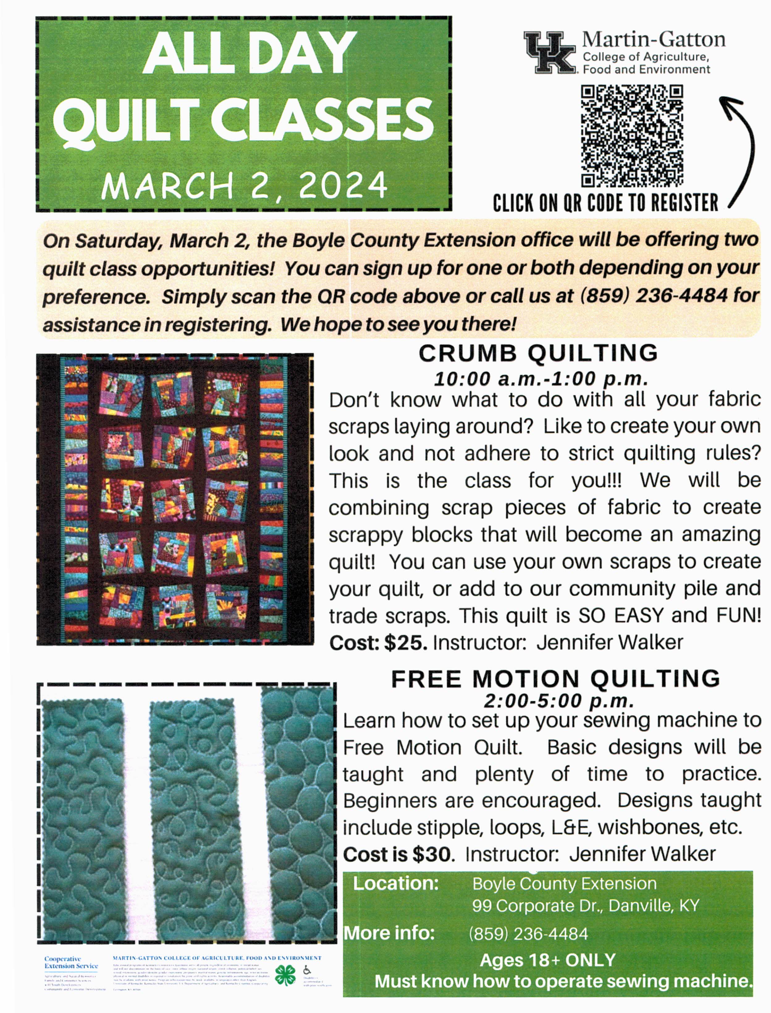 All Day Quilt Classes