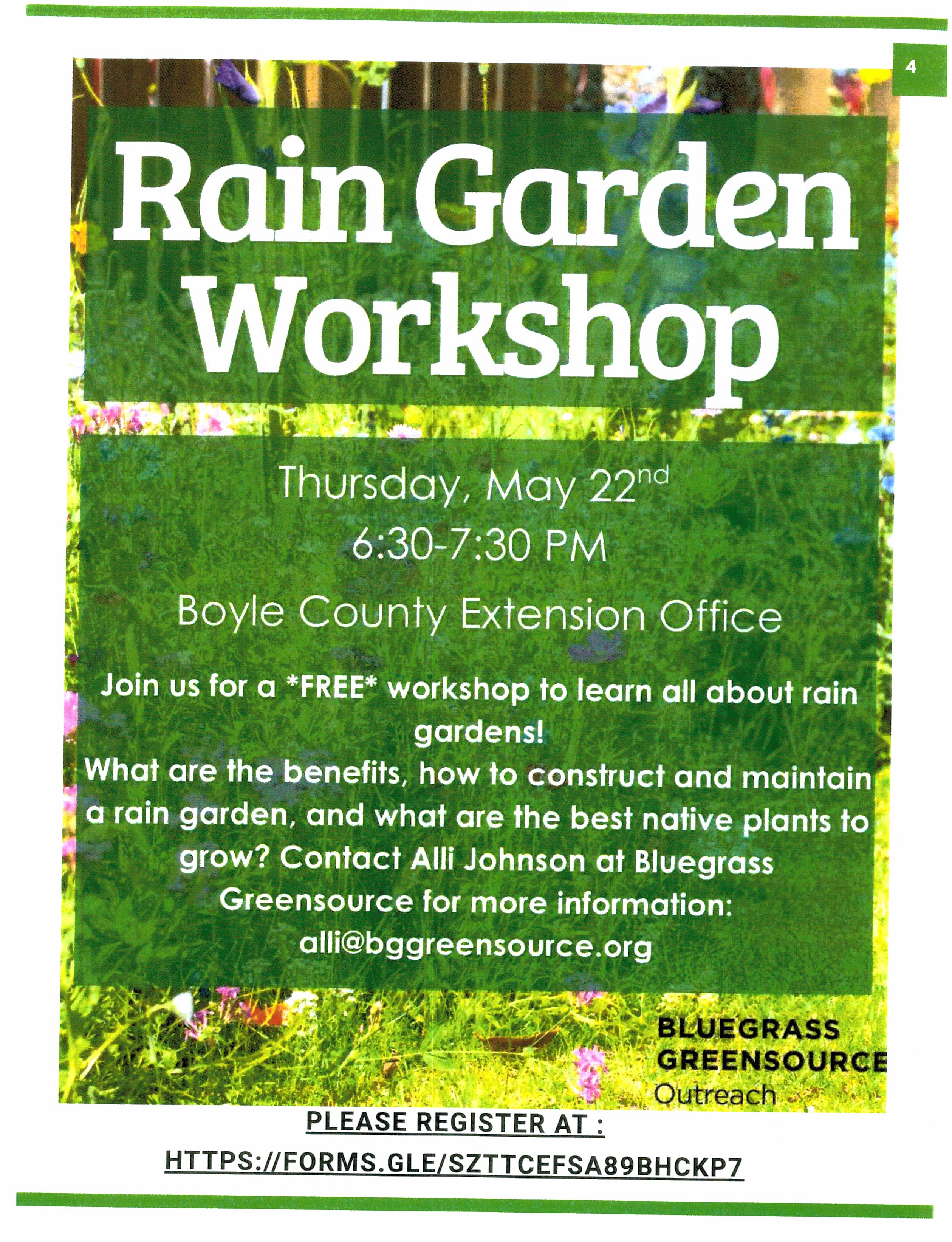 Rain Garden Workshop