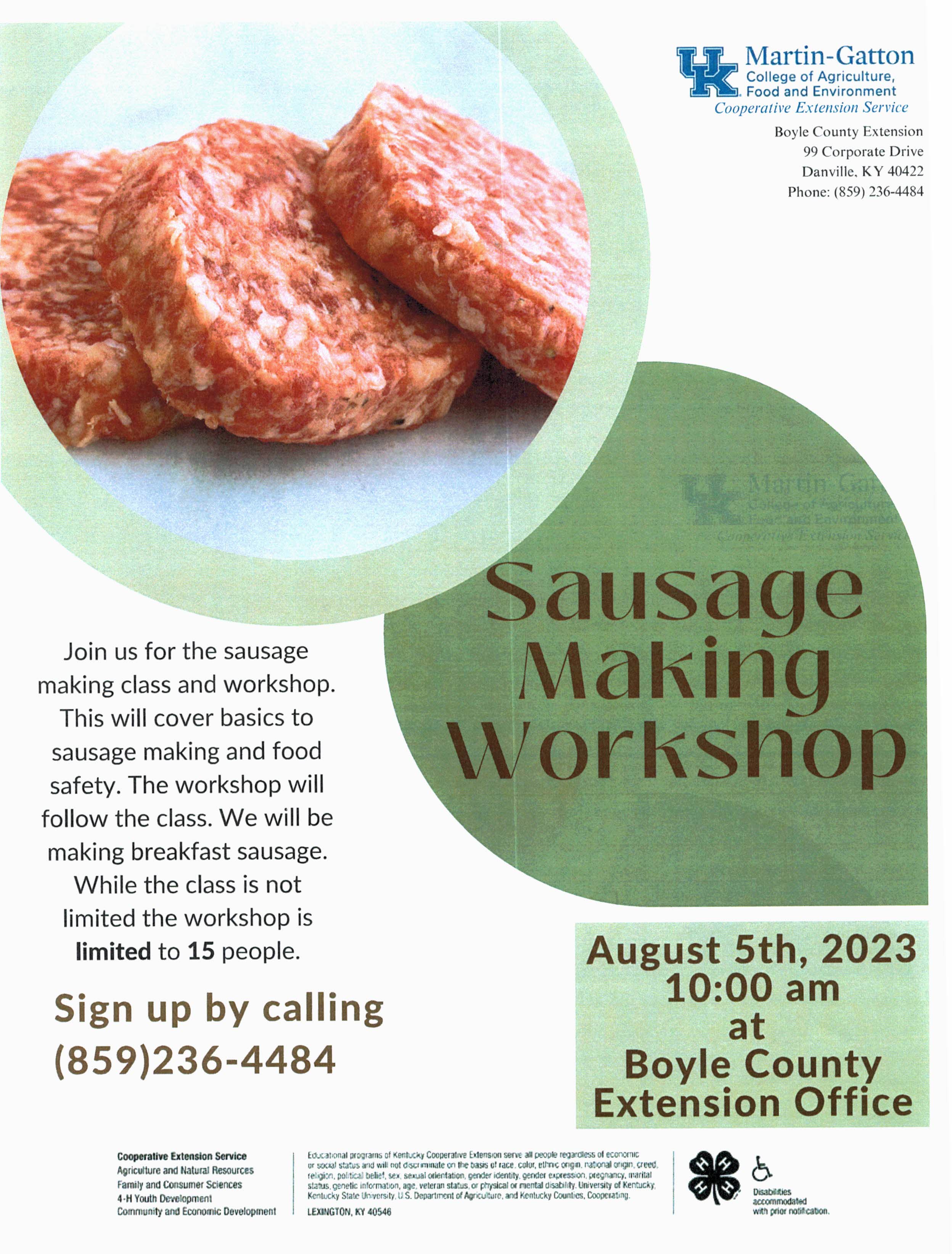 Sausage Making Workshop