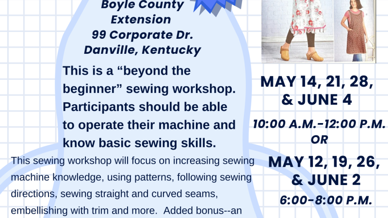 Criss Cross Back Reversible Apron sewing Class